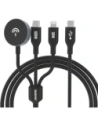 Kabel Dudao A12Max+ USB-C / USB-C PD 100W, Lightning PD 30W, ładowarka do Apple Watch 2.5W 1.2m czarny