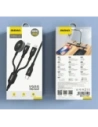 Kabel Dudao A12Max+ USB-C / USB-C PD 100W, Lightning PD 30W, ładowarka do Apple Watch 2.5W 1.2m czarny