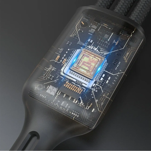 Kabel Dudao A12Max+ USB-C / USB-C PD 100W, Lightning PD 30W, ładowarka do Apple Watch 2.5W 1.2m czarny