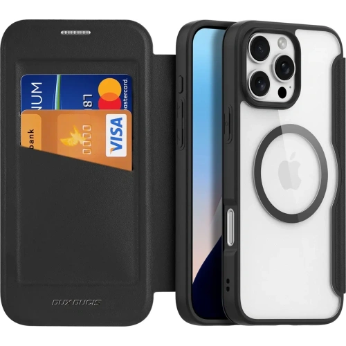 Etui z klapką Dux Ducis Skin X Pro do Apple iPhone 16 Pro MagSafe czarne