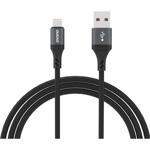 Kabel w oplocie Dudao L3SM USB-A / MicroUSB 3A 1.2m czarny