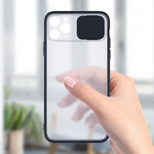 Etui Blitzwolf BW-AY2 z przesuwaną osłoną obiektywu do iPhone 11 Black