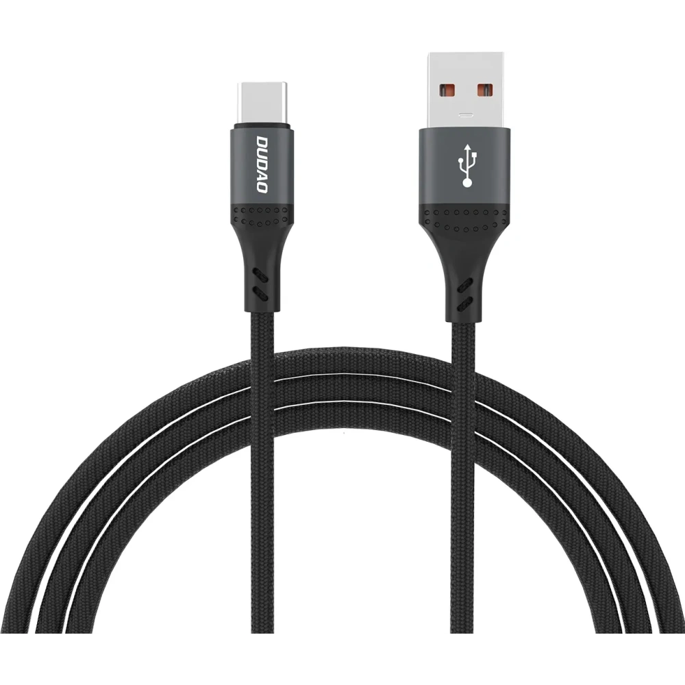 Kabel w oplocie Dudao L3ST USB-A / USB-C 5A 1.2m czarny