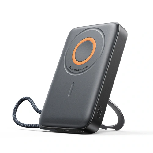 Powerbank bezprzewodowy Joyroom JR-PBM02 22.5W 10000mAh USB-C, MagSafe z wbudowanym kablem USB-C czarny