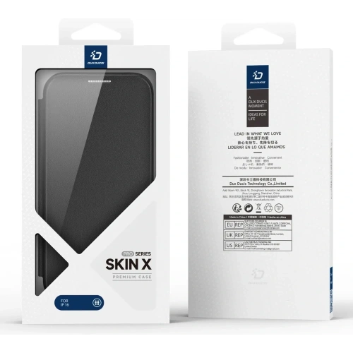 Etui z klapką Dux Ducis Skin X Pro do Apple iPhone 16 MagSafe czarne