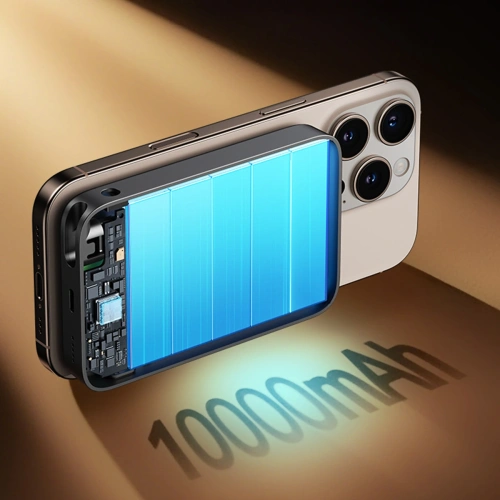 Powerbank bezprzewodowy Joyroom JR-PBM02 22.5W 10000mAh USB-C, MagSafe z wbudowanym kablem USB-C czarny