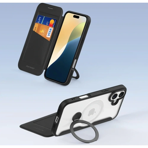 Etui z klapką Dux Ducis Skin X Pro do Apple iPhone 16 MagSafe czarne