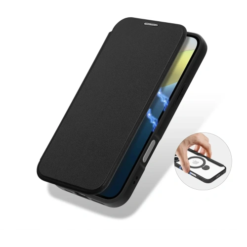 Etui z klapką Dux Ducis Skin X Pro do Apple iPhone 16 MagSafe czarne