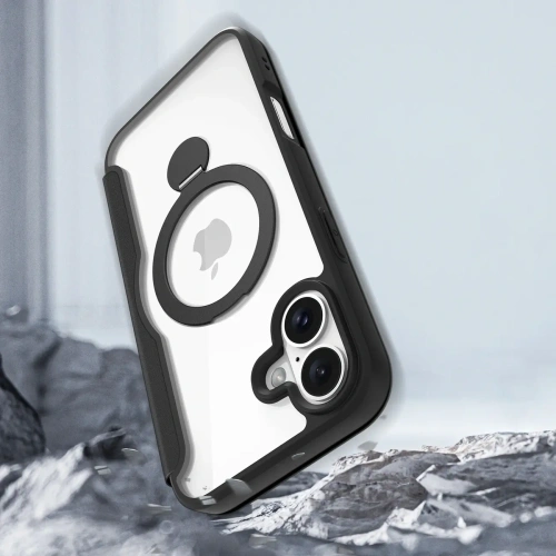 Etui z klapką Dux Ducis Skin X Pro do Apple iPhone 16 MagSafe czarne