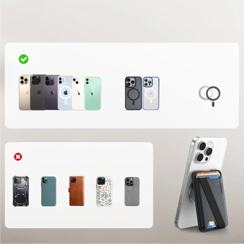 Portfel magnetyczny Joyroom JR-ZS432 MagSafe czarny