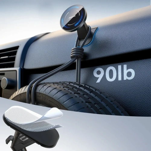 Uchwyt samochodowy z ładowarką indukcyjną na kokpit / do kratki Joyroom JR-ZS502 MagSafe czarny