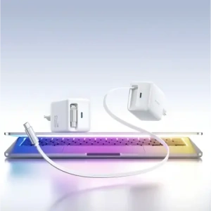 Ładowarka sieciowa Joyroom JR-TCL06 67W USB-C GaN z wbudowanym kablem USB-C biała