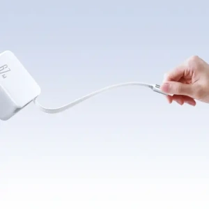 Ładowarka sieciowa Joyroom JR-TCL06 67W USB-C GaN z wbudowanym kablem USB-C biała