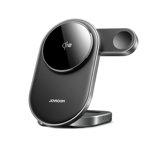 Ładowarka indukcyjna Joyroom JR-W17 Qi 3w1 do telefonu / smartwatcha / słuchawek czarna