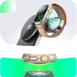 Ładowarka indukcyjna Joyroom JR-W17 Qi 3w1 do telefonu / smartwatcha / słuchawek czarna