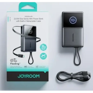 Powerbank Joyroom JR-PR1 10000mAh 22.5W z wbudowanym kablem USB-C czarny