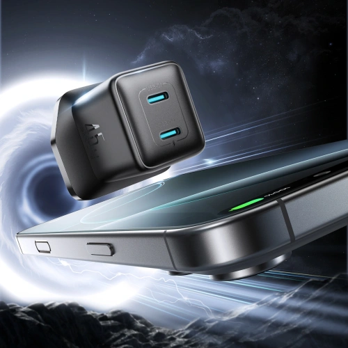 Ładowarka sieciowa Joyroom JR-TCG17 (wtyczka UK) 45W 2xUSB-C czarna