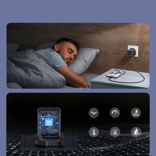 Ładowarka sieciowa Joyroom JR-TCG17 (wtyczka UK) 45W 2xUSB-C czarna