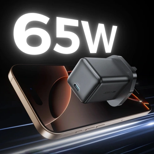 Ładowarka sieciowa Joyroom JR-TCG18 (wtyczka UK) 65W USB-C czarna
