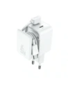 Ładowarka sieciowa Joyroom JR-TCL05 45W GaN 2x USB-C z organizerem na kabel + kabel USB-C / USB-C biała
