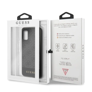 Hurtownia GSM - Etui Guess GUHCA41G4GLGR Samsung Galaxy A41 szary/grey hard case 4G Stripe Collection - GUE548GRY - {ean13} - Hurt