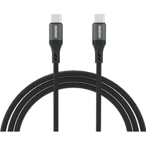 Kabel w oplocie Dudao L3CC USB-C / USB-C 60W 2m czarny