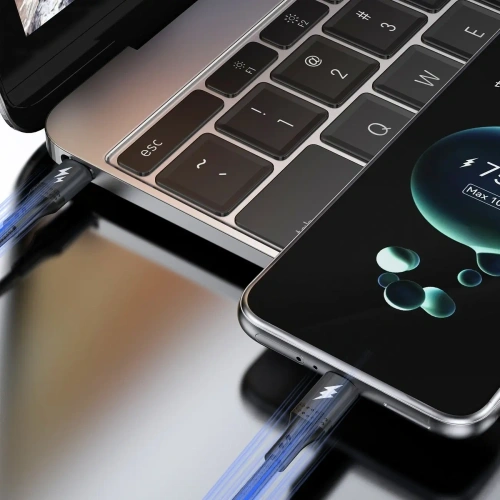 Kabel w oplocie Dudao L3CC USB-C / USB-C 60W 2m czarny