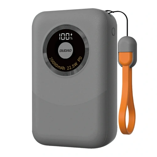 Powerbank Dudao K21 Mini 10000mAh 22.5W USB-A, USB-C szary