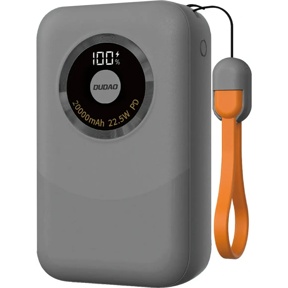 Powerbank Dudao K21 Mini 10000mAh 22.5W USB-A, USB-C szary