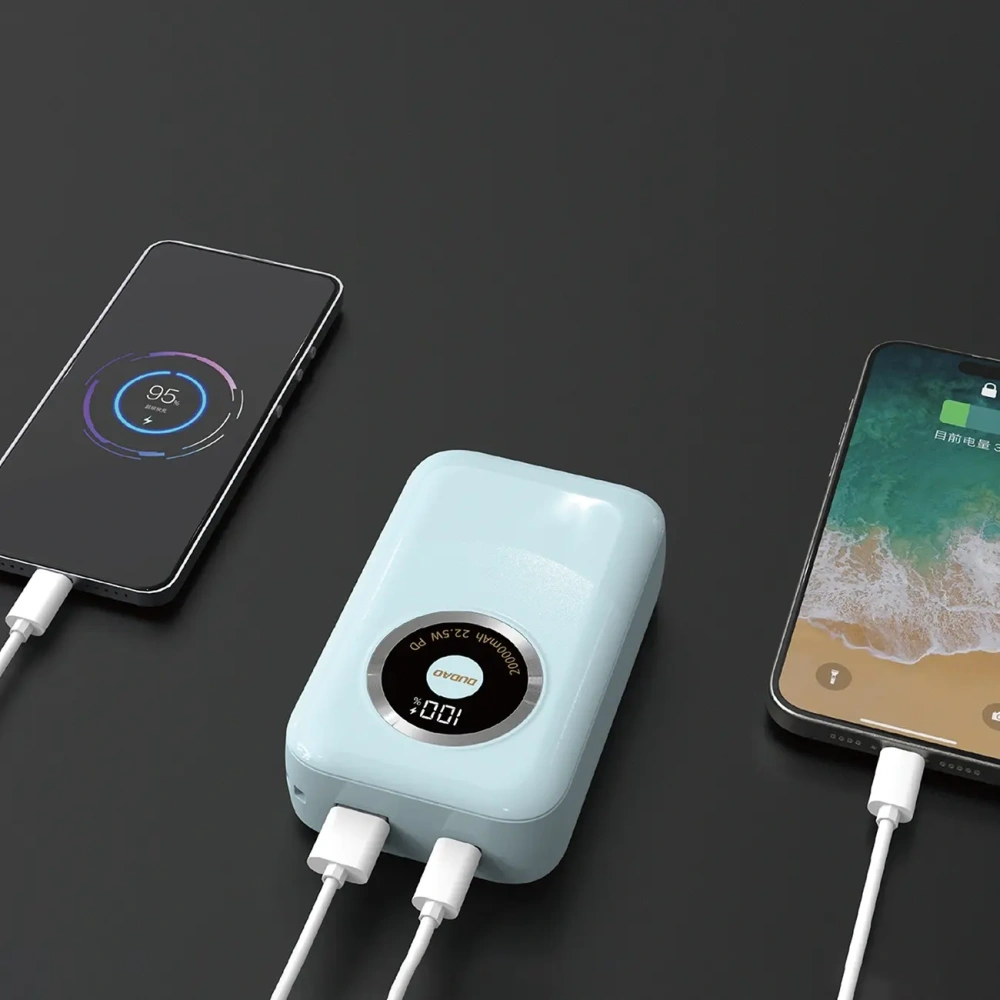Powerbank Dudao K21Pro Mini 20000mAh 22.5W USB-A, USB-C niebieski