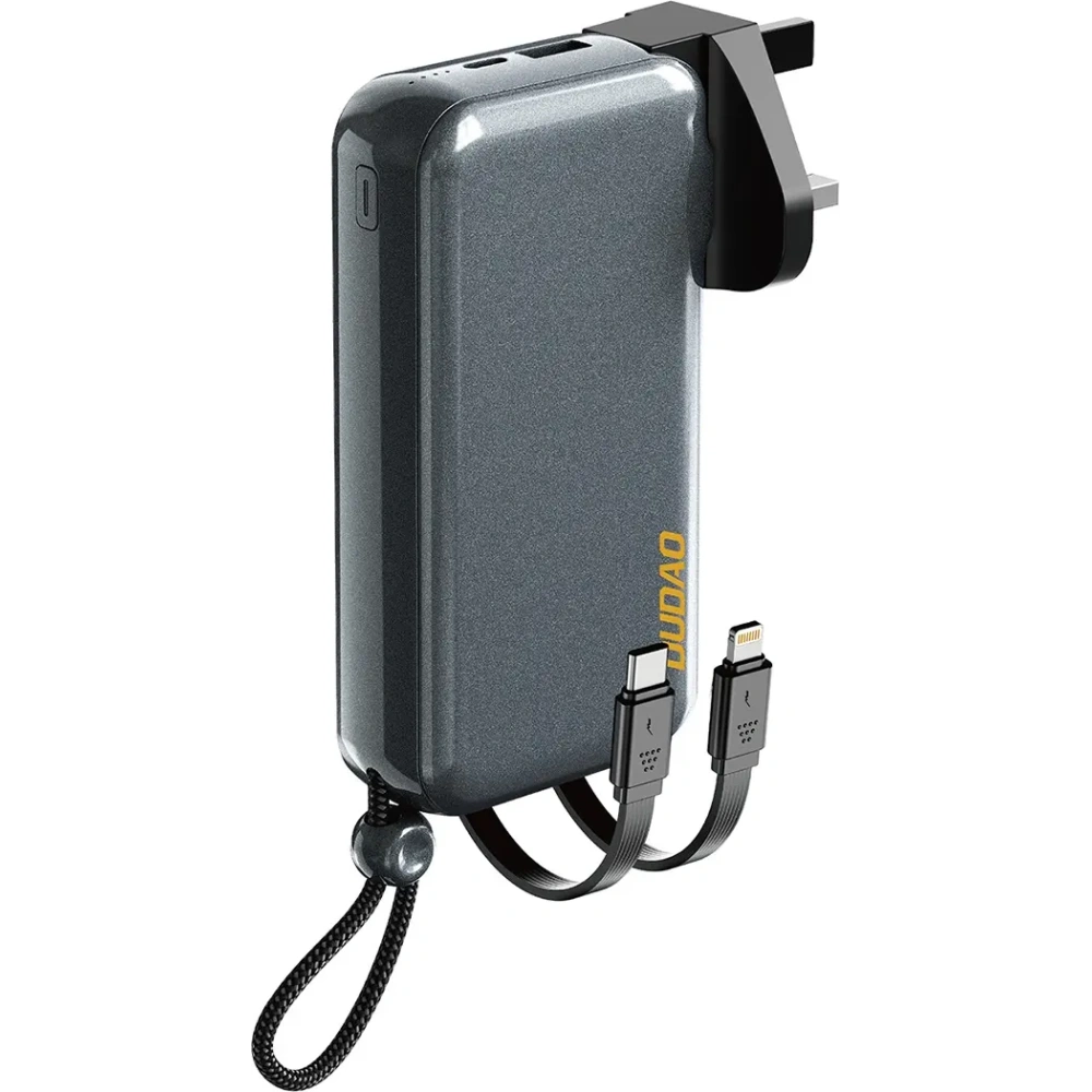 Ładowarka z powerbankiem Dudao K25 2in1 10000mAh z 3 wtyczkami szara
