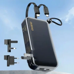 Ładowarka z powerbankiem Dudao K25 2in1 10000mAh z 3 wtyczkami szara