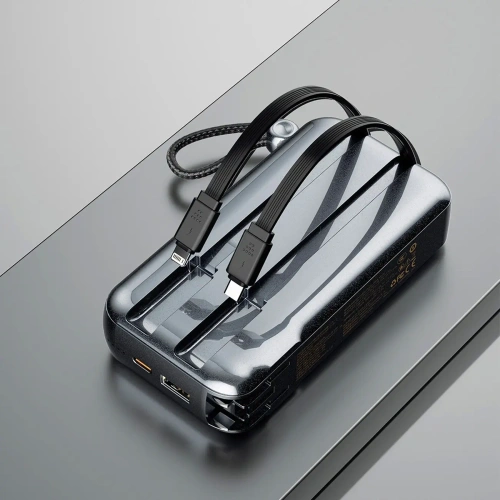 Ładowarka z powerbankiem Dudao K25 2in1 10000mAh z 3 wtyczkami szara