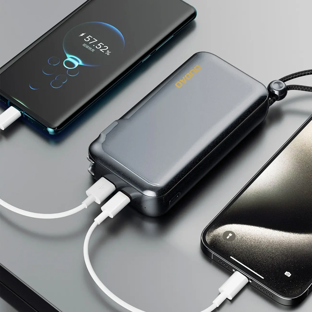 Ładowarka z powerbankiem Dudao K25 2in1 10000mAh z 3 wtyczkami szara