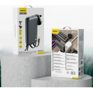 Ładowarka z powerbankiem Dudao K25 2in1 10000mAh z 3 wtyczkami szara