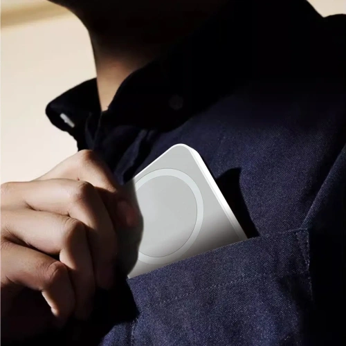 Powerbank bezprzewodowy Dudao K26S 5000mAh 20W USB-A, USB-C, MagSafe biały