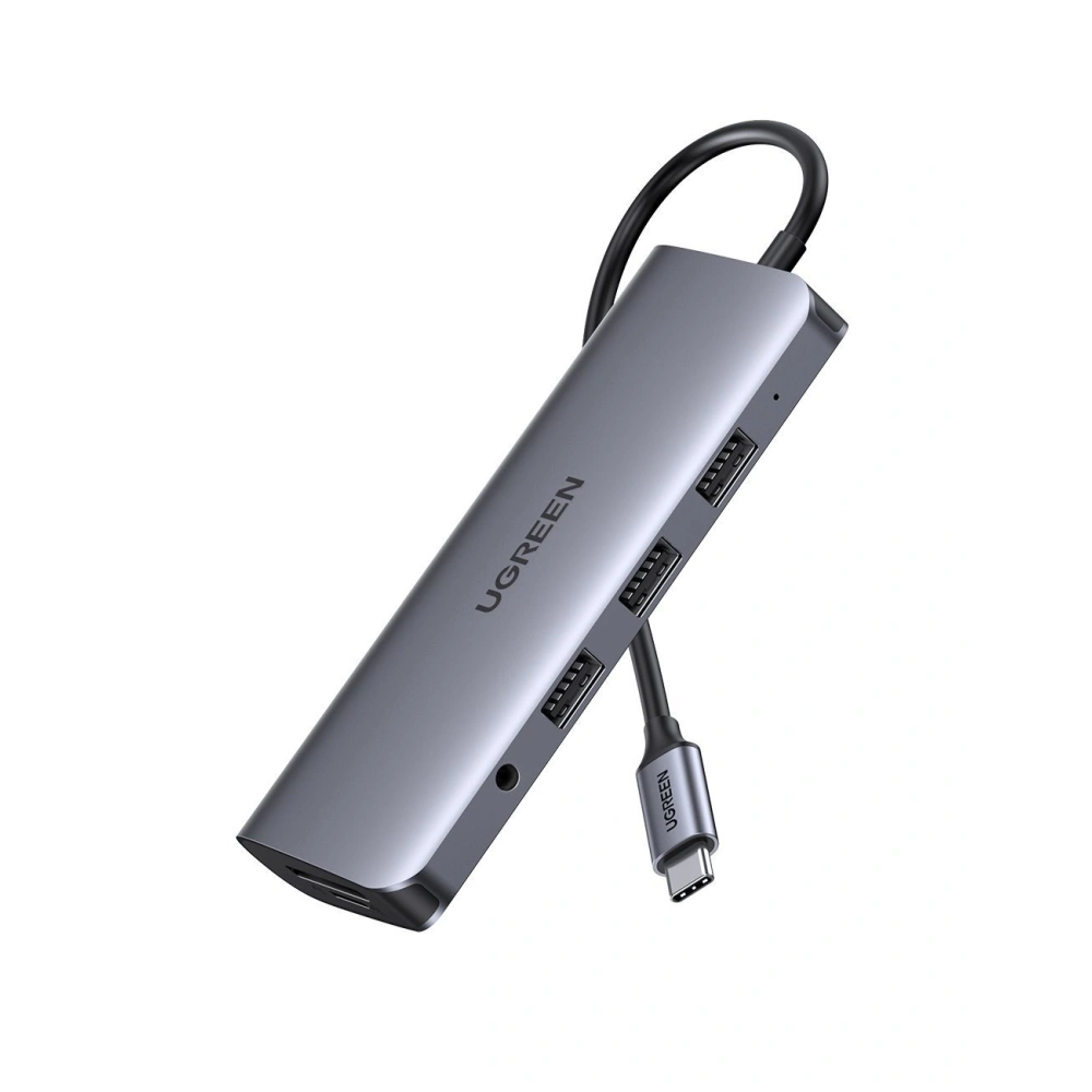 Hurtownia GSM - Adaptér 10w1 UGREEN HUB USB-C na HDMI 4K, 3x USB 3.0, Typ-C PD, RJ45, SD, Micro SD, VGA, AUX - UGR425 - {ean13} - Hurt