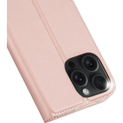 Etui z klapką Dux Ducis Skin Pro do Apple iPhone 16 Pro różowe