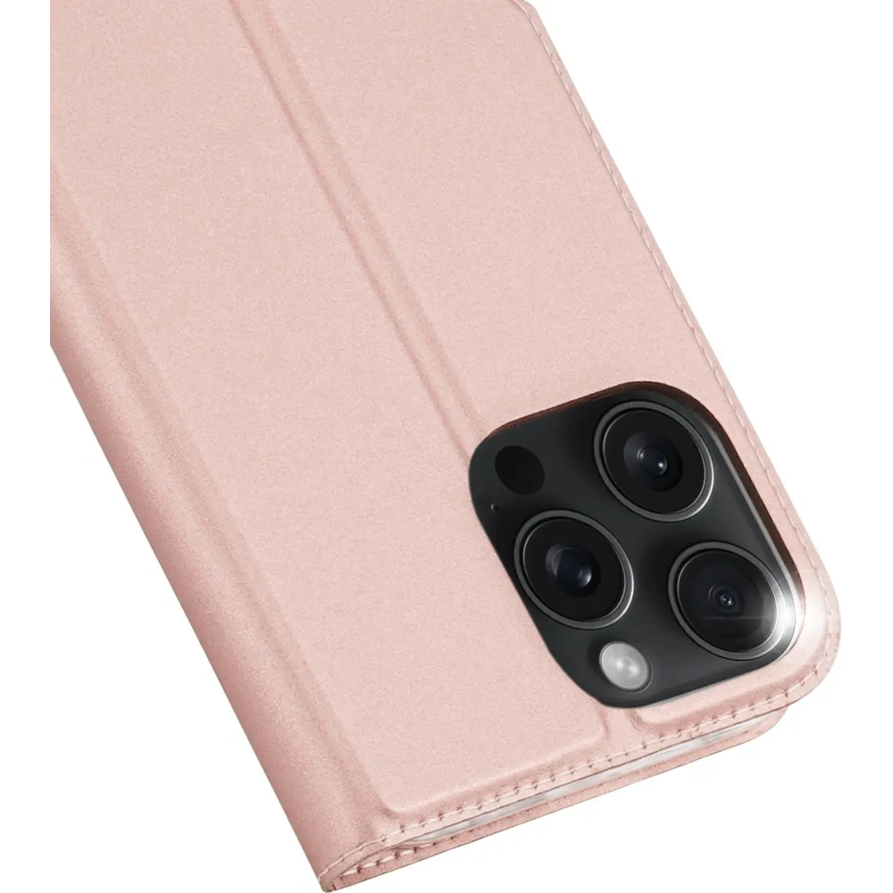 Etui z klapką Dux Ducis Skin Pro do Apple iPhone 16 Pro różowe