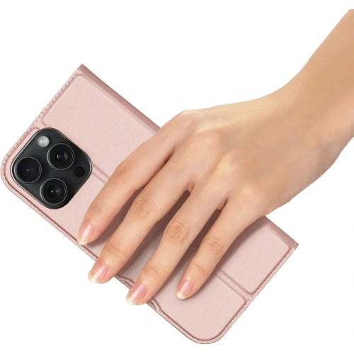 Etui z klapką Dux Ducis Skin Pro do Apple iPhone 16 Pro różowe