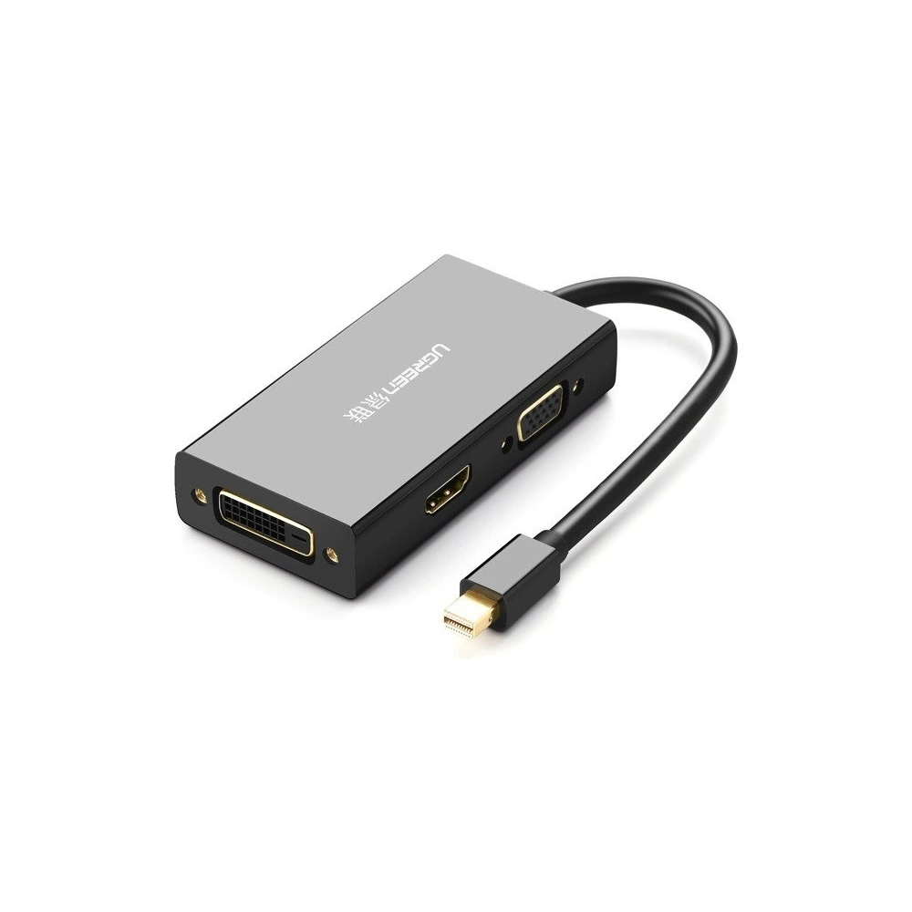 Hurtownia GSM - Adaptér Mini DisplayPort na HDMI/VGA/DVI UGREEN MD114 (černý) - UGR429BLK - {ean13} - Hurt