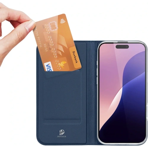 Etui z klapką Dux Ducis Skin Pro do Apple iPhone 16 Pro Max niebieskie