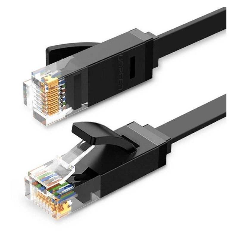 Hurtownia Ugreen - 6957303851805 - UGR430BLK - Płaski kabel sieciowy UGREEN Ethernet RJ45, Cat.6, UTP, 15m (czarny) - B2B homescreen
