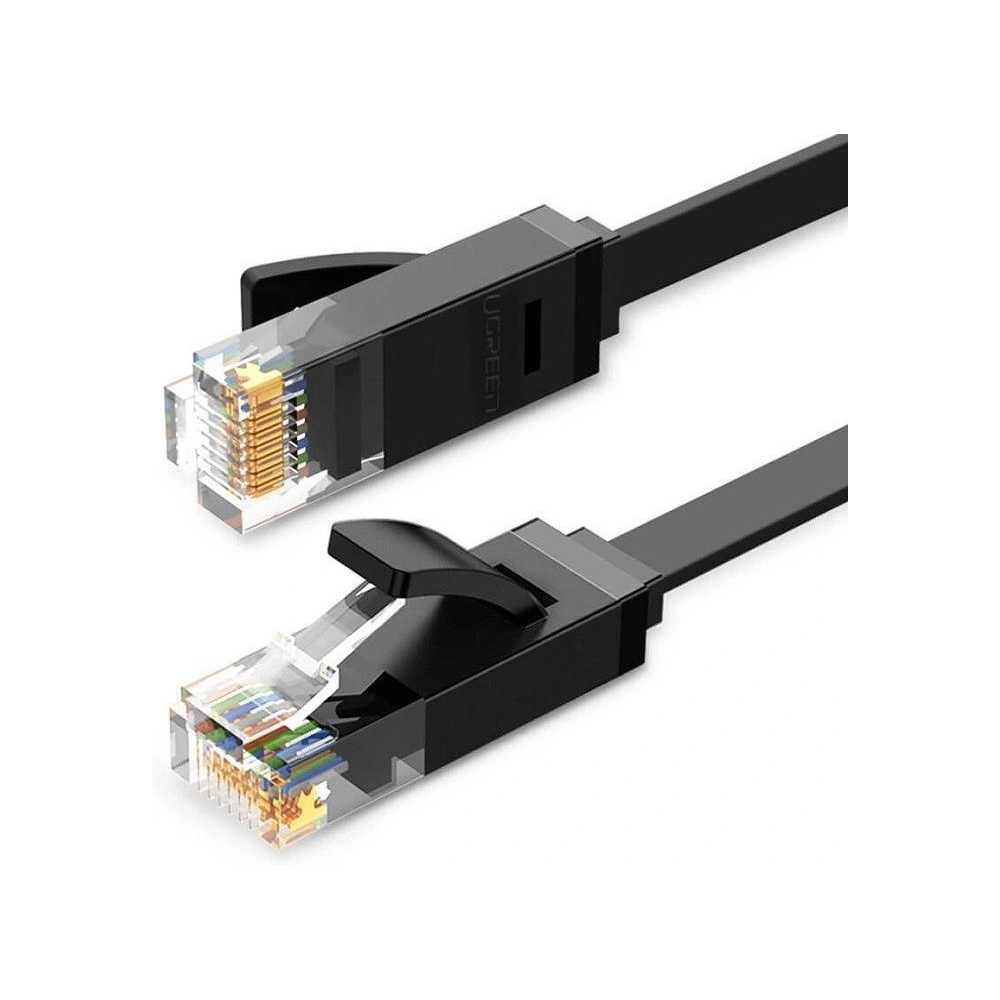 Hurtownia GSM - Plochý síťový kabel UGREEN Ethernet RJ45, Cat.6, UTP, 15m (černý) - UGR430BLK - {ean13} - Hurt
