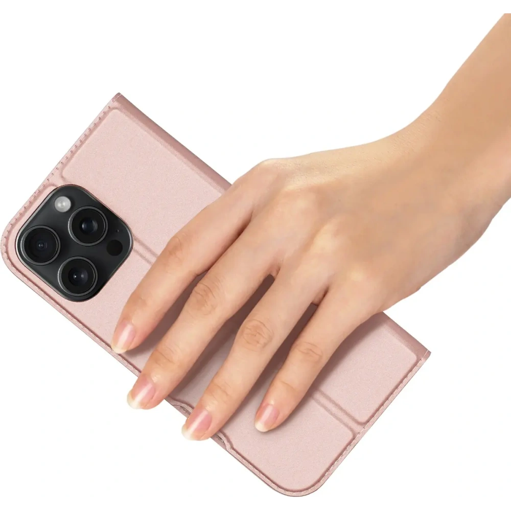 Etui z klapką Dux Ducis Skin Pro do Apple iPhone 16 Pro Max różowe