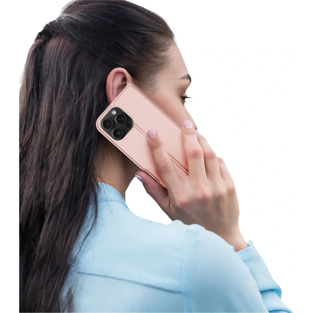 Etui z klapką Dux Ducis Skin Pro do Apple iPhone 16 Pro Max różowe