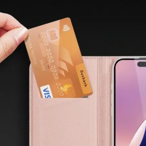 Etui z klapką Dux Ducis Skin Pro do Apple iPhone 16 Pro Max różowe