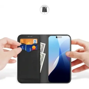 Etui z klapką Dux Ducis Hivo do Apple iPhone 16 Pro czarne