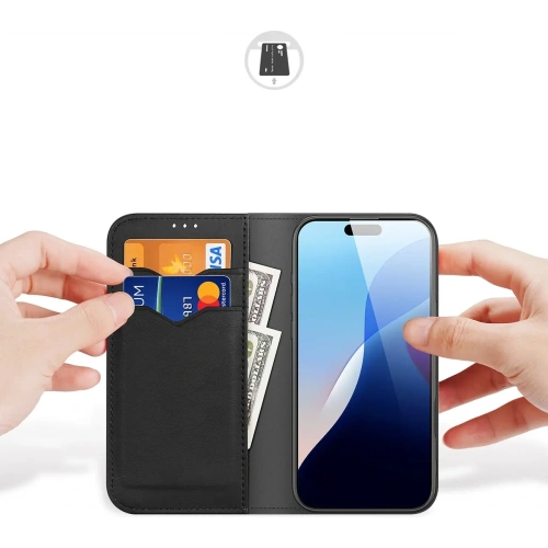 Etui z klapką Dux Ducis Hivo do Apple iPhone 16 Pro czarne