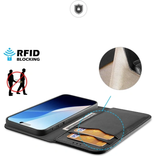 Etui z klapką Dux Ducis Hivo do Apple iPhone 16 Pro czarne